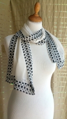 Foulard en soie Tina blanc