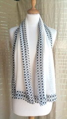 Foulard en soie Tina blanc